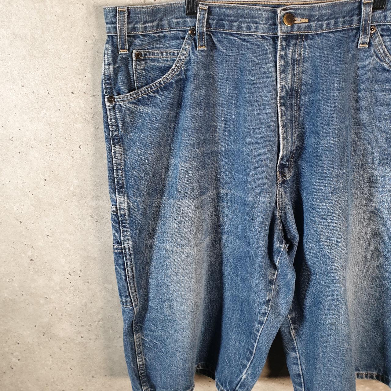 Vintage Dickies Baggy Denim Jean Shorts Jorts Cargo Mens W40 Blue Loose Fit