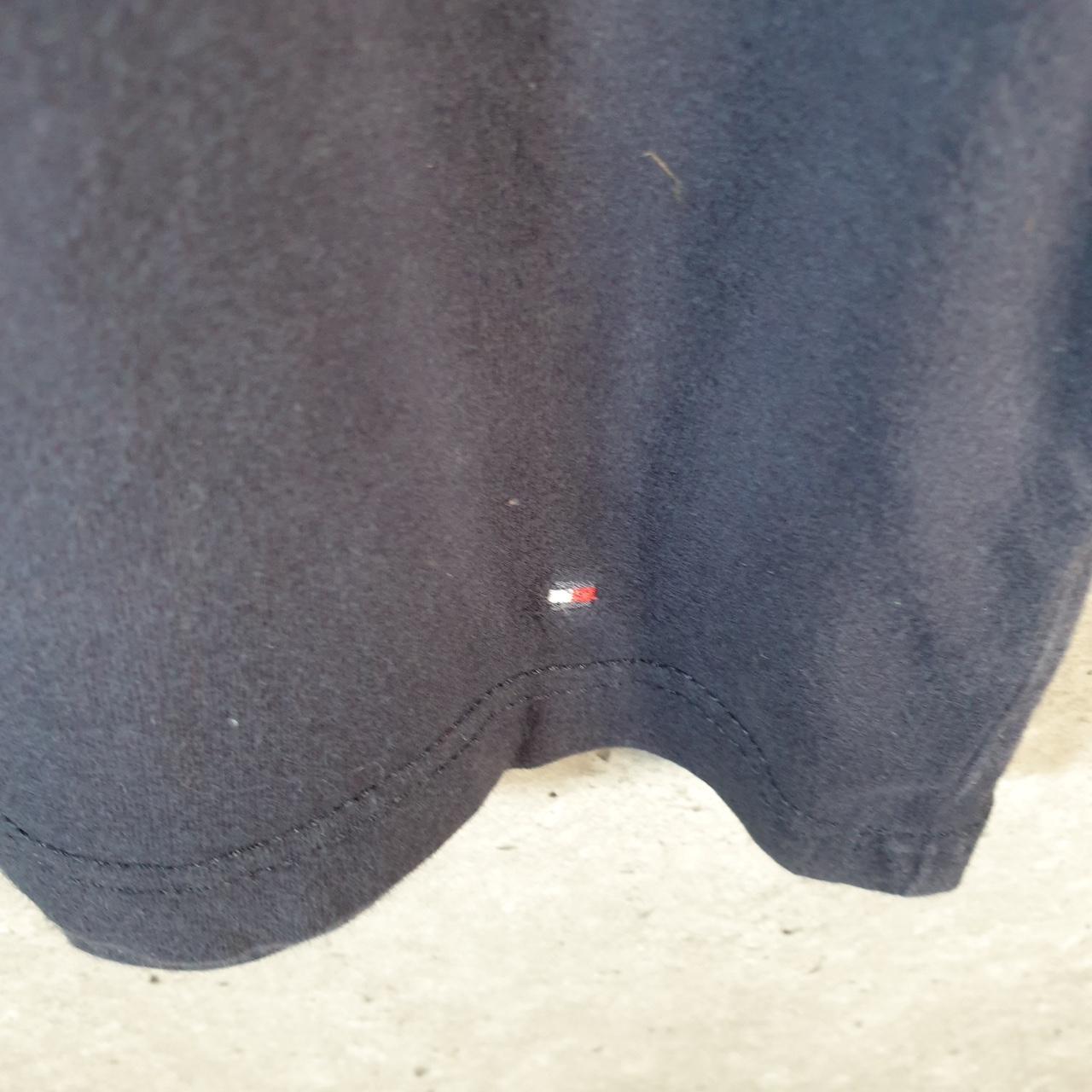 Vintage Tommy Hilfiger T Shirt Men’s Large Navy Blue Stretch Fit Embroidered Logo