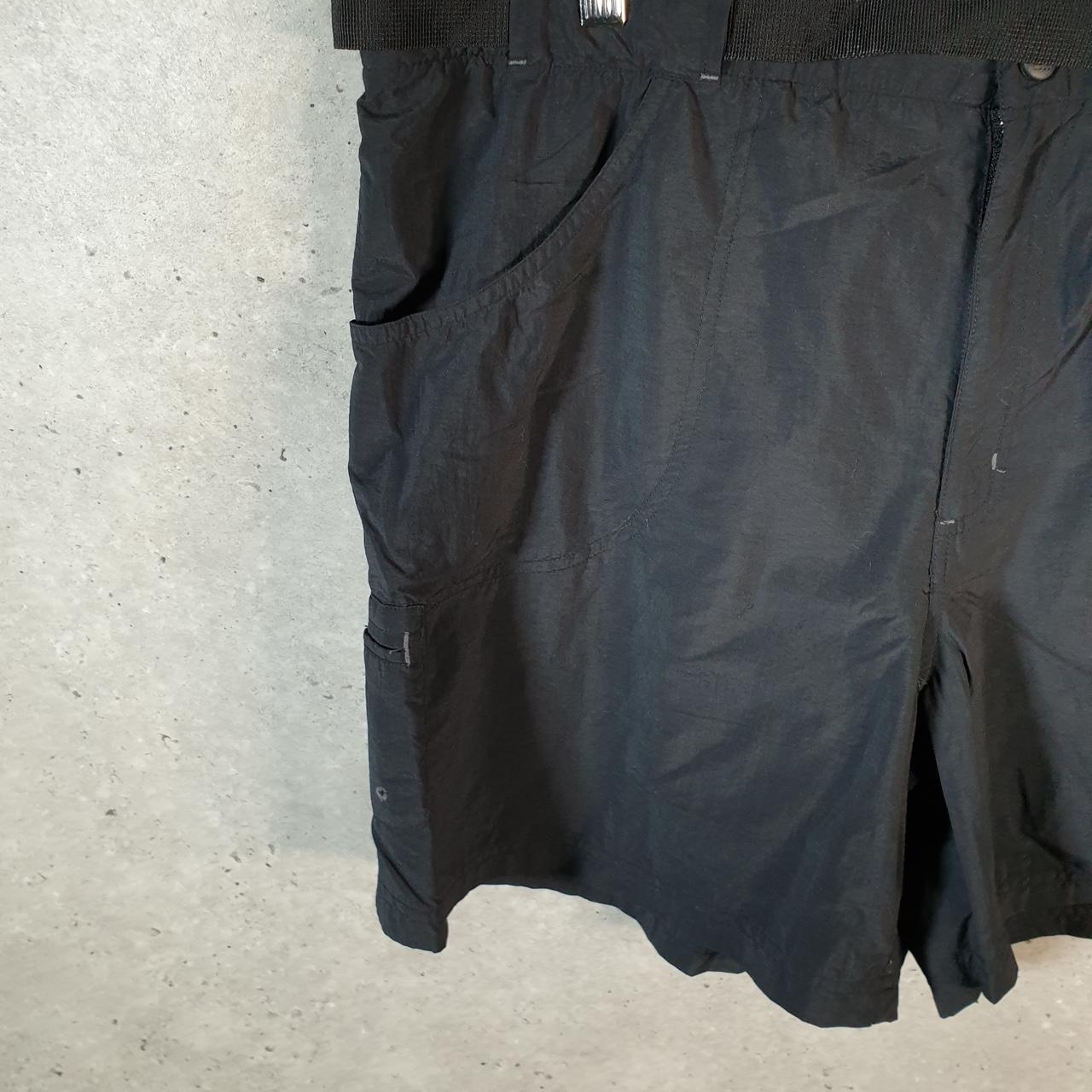 Vintage Columbia Performance Fishing Gear Shorts Womens XL Black Athletic Hiking