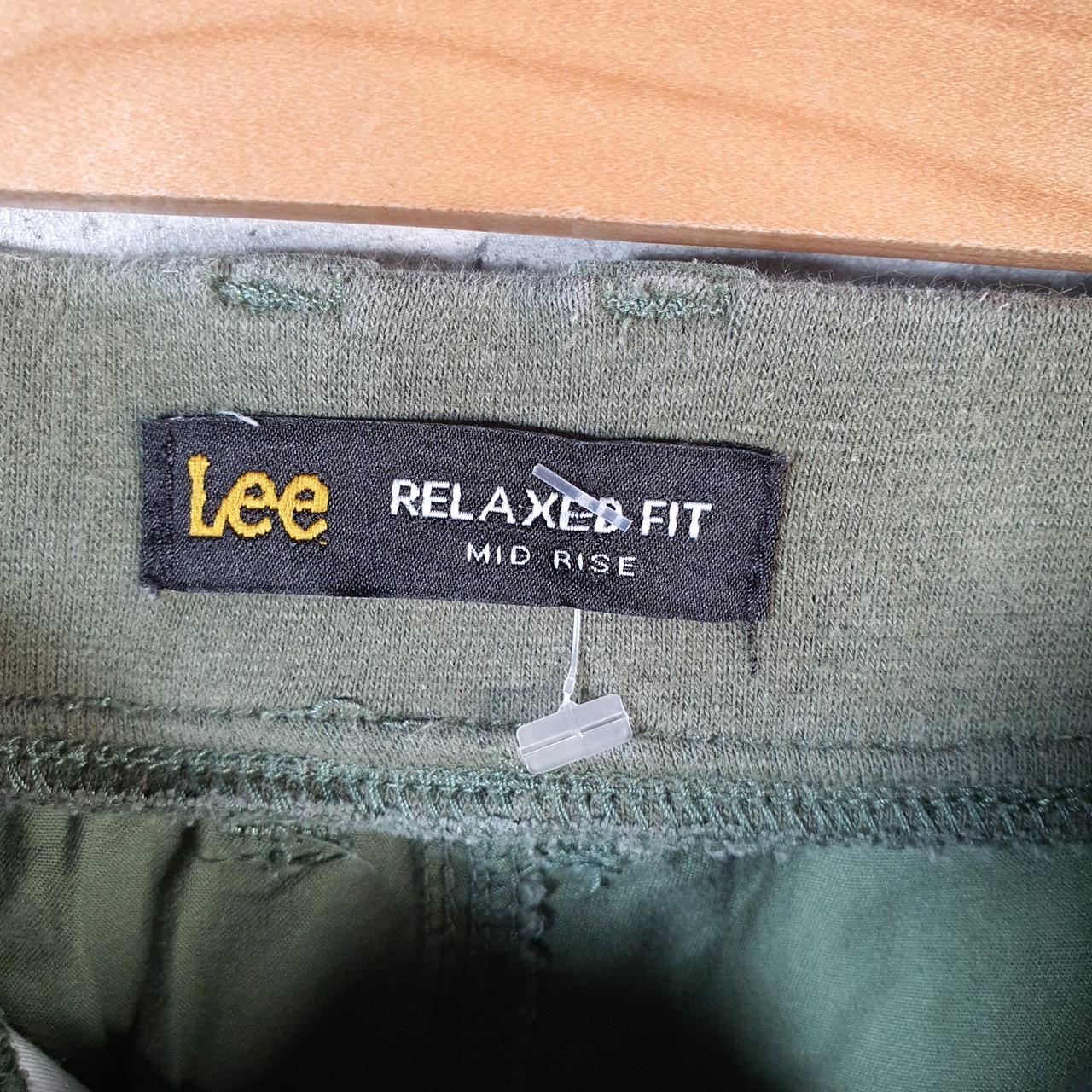 Vintage Lee Baggy Shorts Jorts Cargo Womens W32 Green Relaxed Cargo