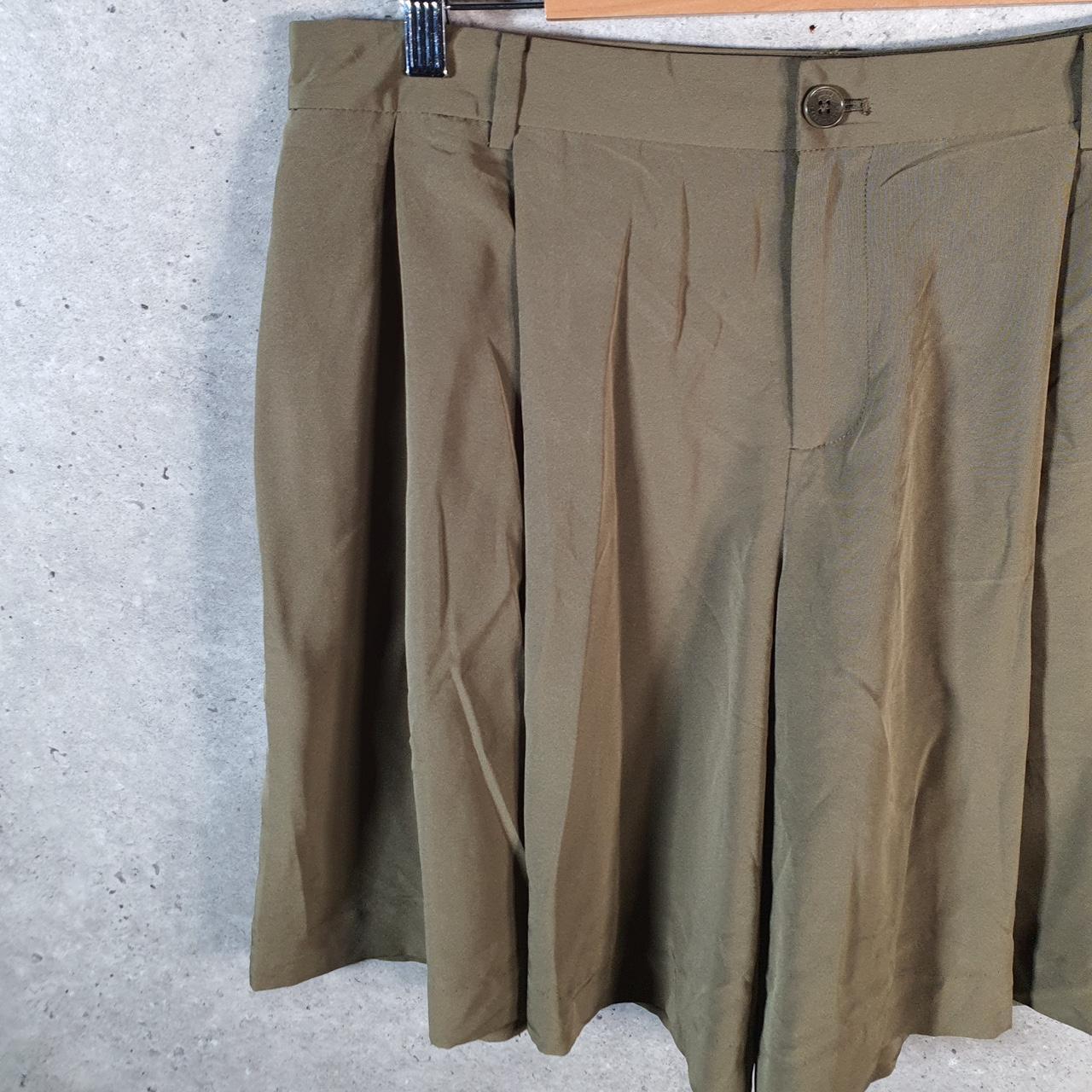 Vintage Ralph Lauren Polo Shorts Jorts Cargo Womens W34 Khaki Green Baggy Cotton A4604