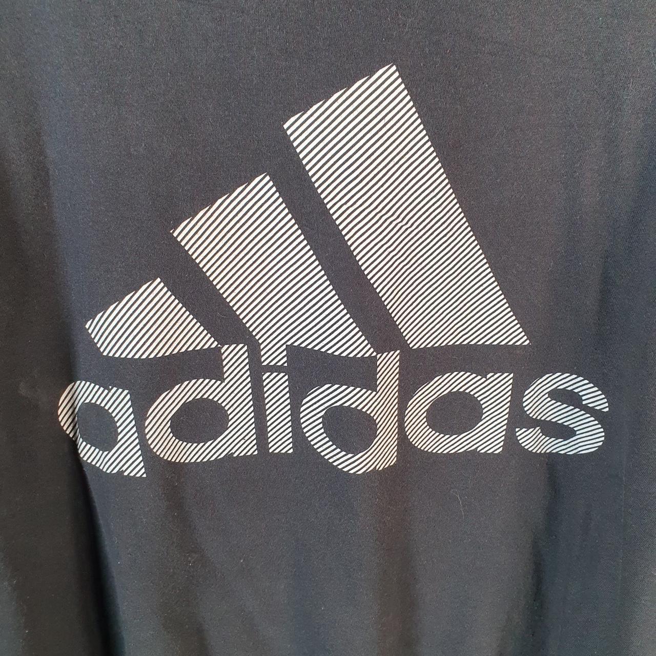 Vintage Adidas Go Tee T Shirt Men’s XL Black Three Stripes Logo Athletic