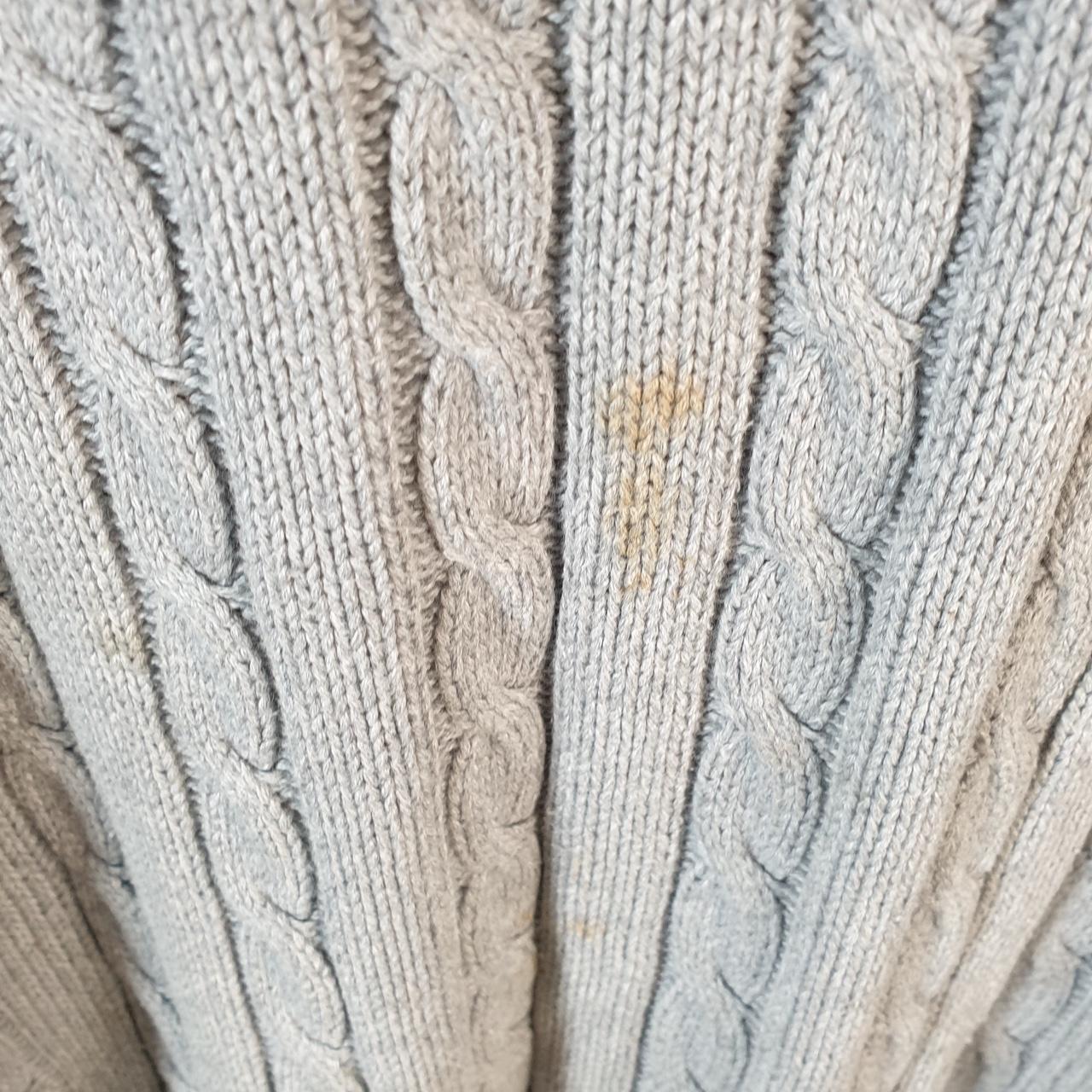 Vintage Chaps Ralph Lauren Cable Knit Sweater Men’s Large Grey Y2K Pullover Casual