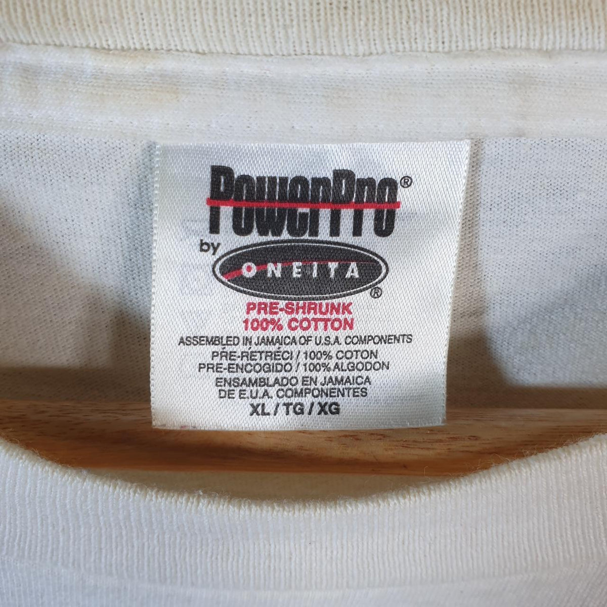 Vintage Oneita Power Crimson Tide 90s Single Stitch T Shirt Men’s XL White C8968