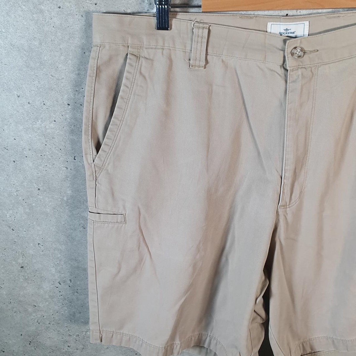 Vintage Dockers Chino Shorts Jorts Cargo Men’s W40 Beige Baggy Cotton A4324