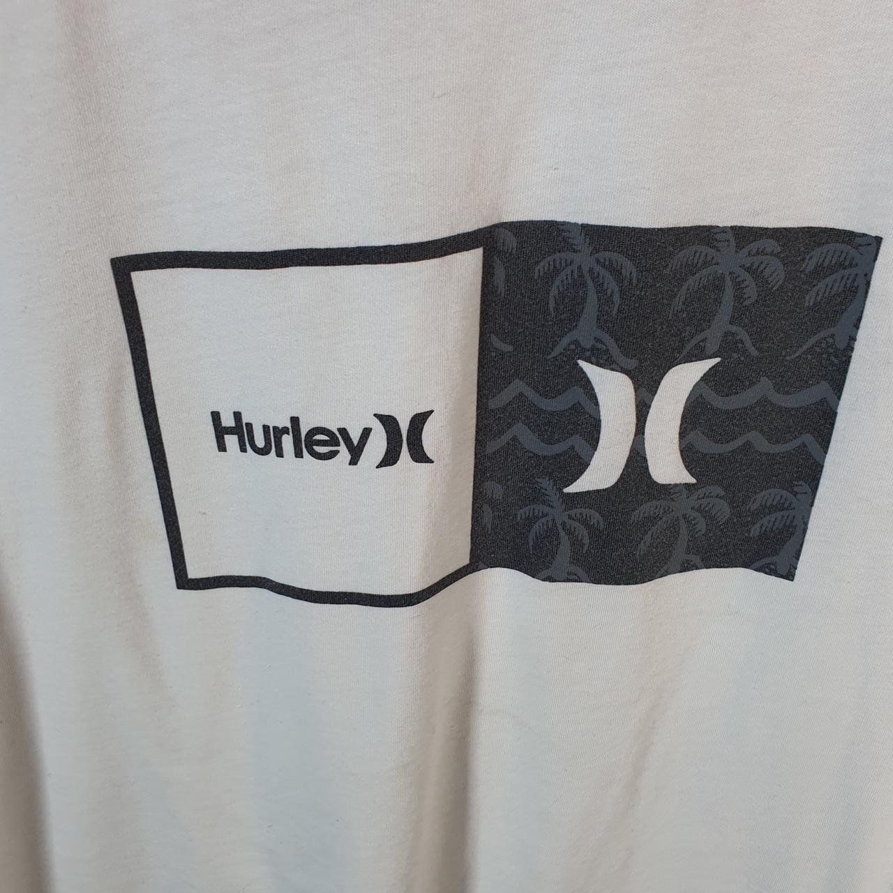 Vintage Hurley Spellout T Shirt Men’s White Large Casual Sports Logo Athletic