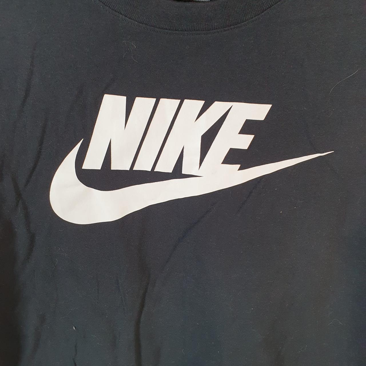 Vintage Nike Club Spellout T Shirt Men’s Large Black Logo Swoosh Athletic