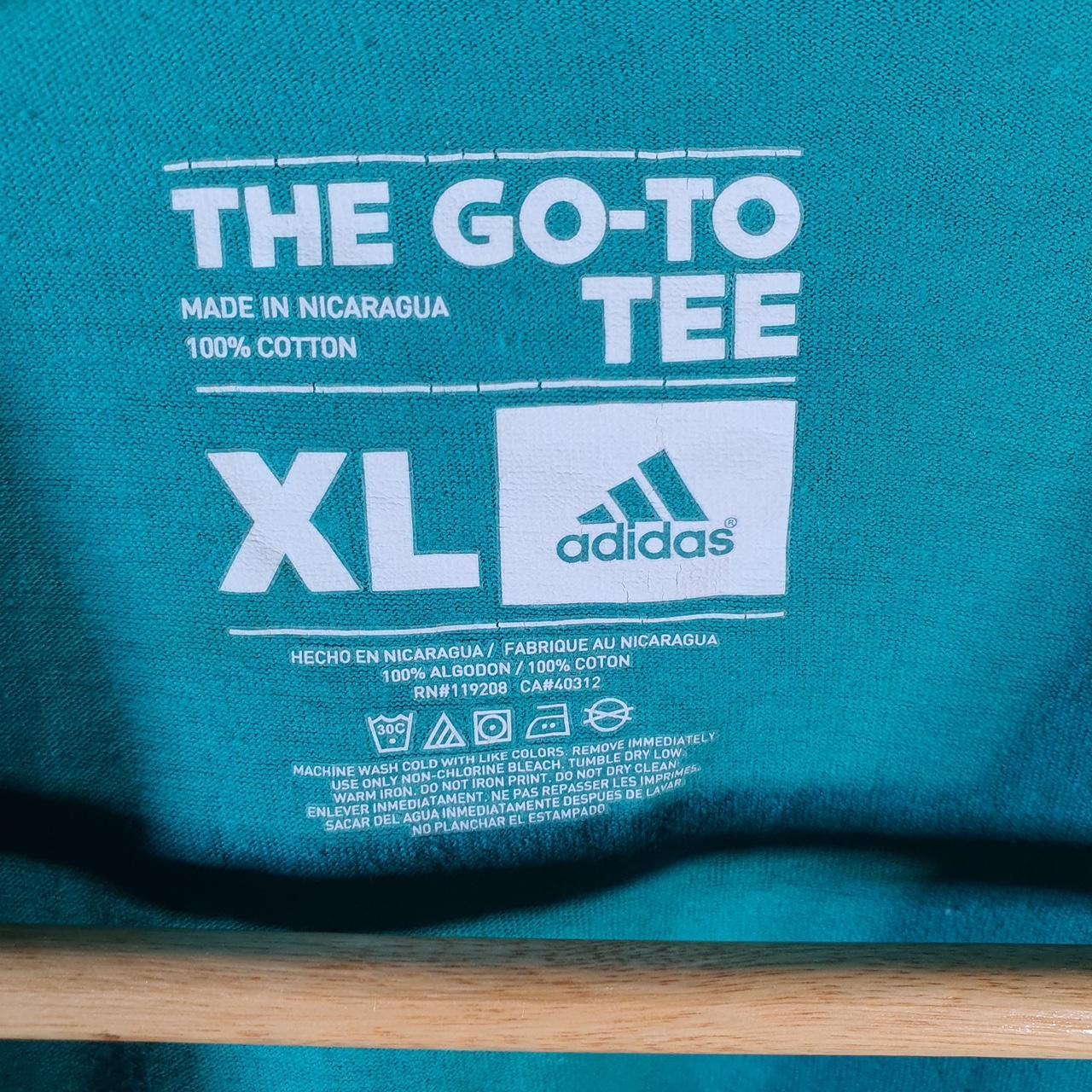 Vintage Adidas Go Tee T Shirt Shirt Men’s XL Blue Three Stripes Logo Athletic C9741