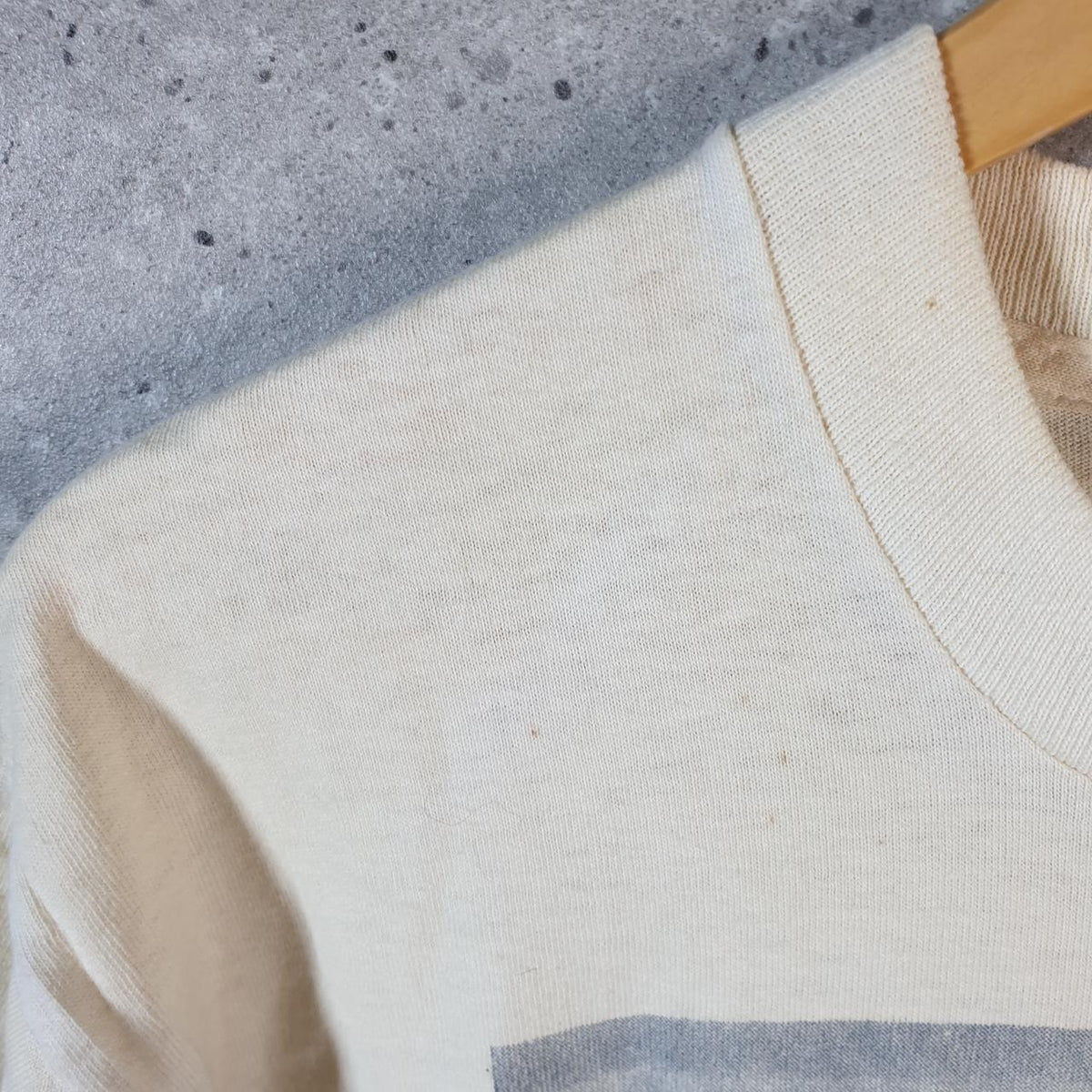 Vintage Best Fruit of the Loom Grant Sainsbury USA Single Stitch T Shirt Men’s Large White Big Fish Vintage