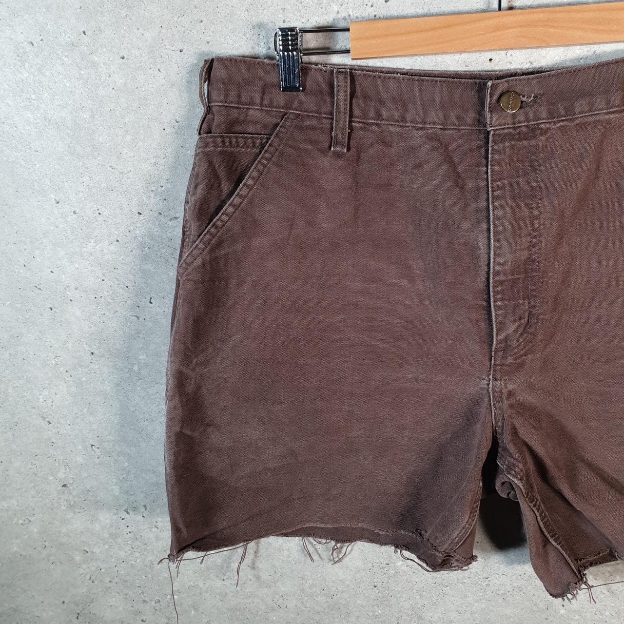 Vintage Carhartt Baggy Carpenter Shorts Jorts Cargo Men’s W38 Brown Dungaree Fit Workwear A4855