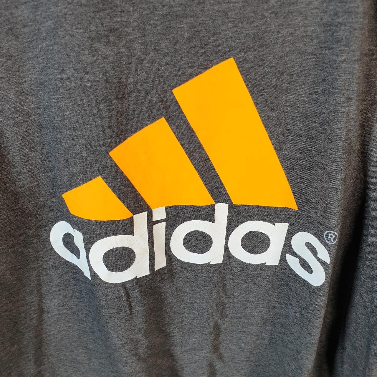 Vintage Adidas Go To Performance T Shirt Men’s Large Grey Three Stripes Logo Athletic