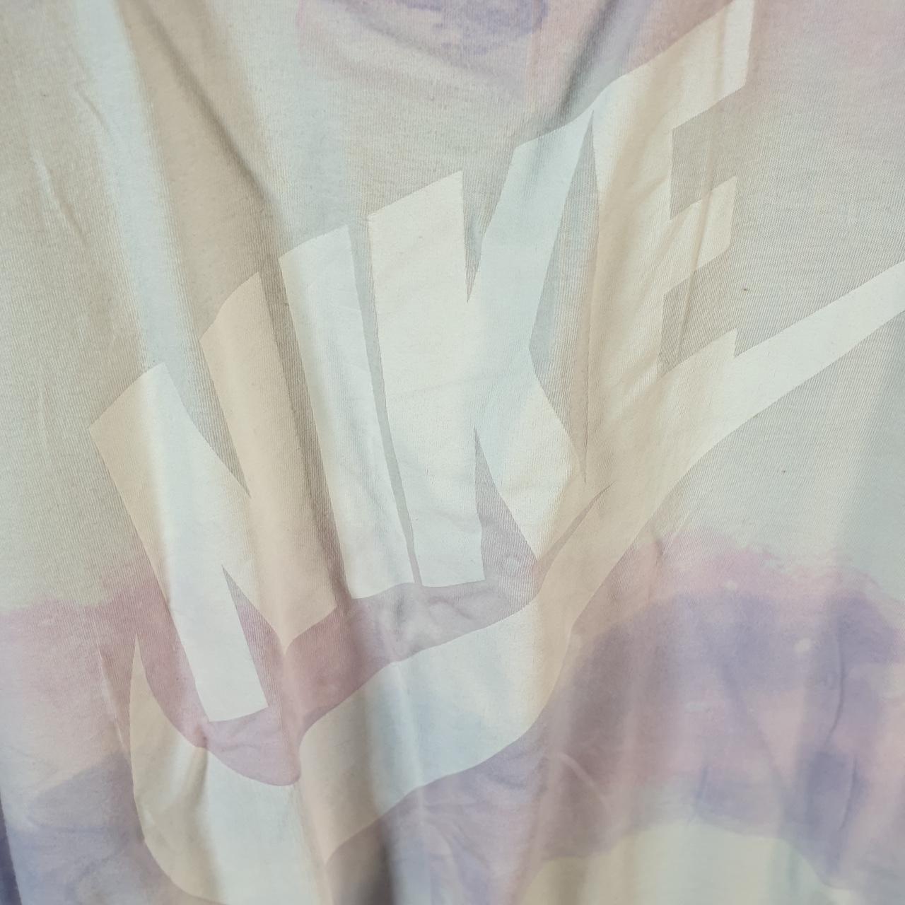 Vintage Nike Tie Dye Sports Vest Womens XL White Purple Logo Swoosh Athletic