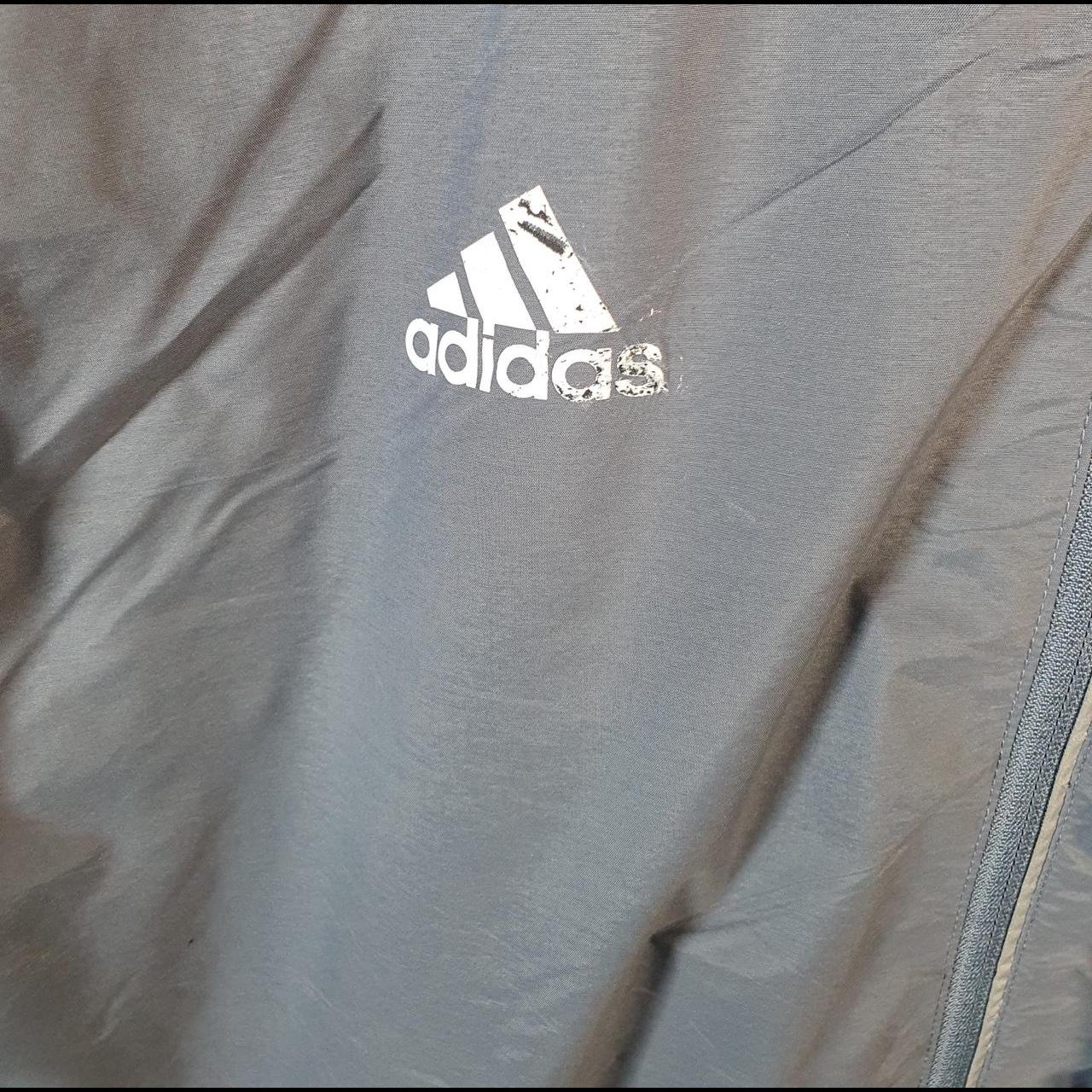 Vintage Adidas Golf Windbreaker Track Jacket Mens XL Grey USA Three Stripes Full Zip