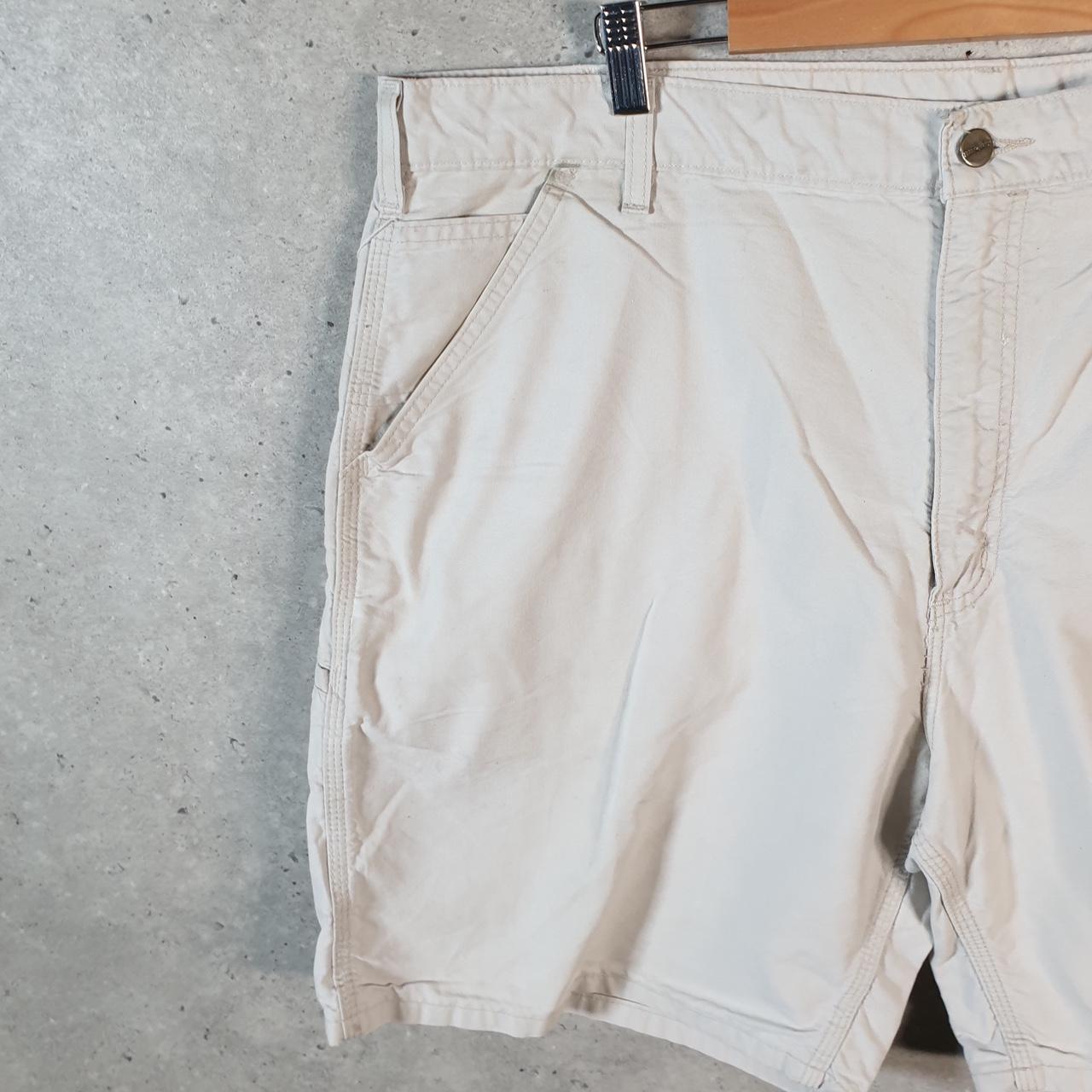 Vintage Carhartt Baggy Carpenter Shorts Jorts Cargo Men’s W42 Beige Original Fit Workwear