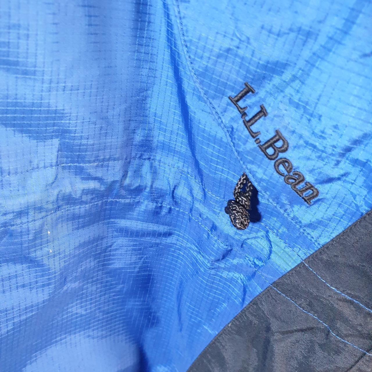 Vintage L.L. Bean Outdoors Nylon Jacket Womens Medium Hooded Blue Waterproof
