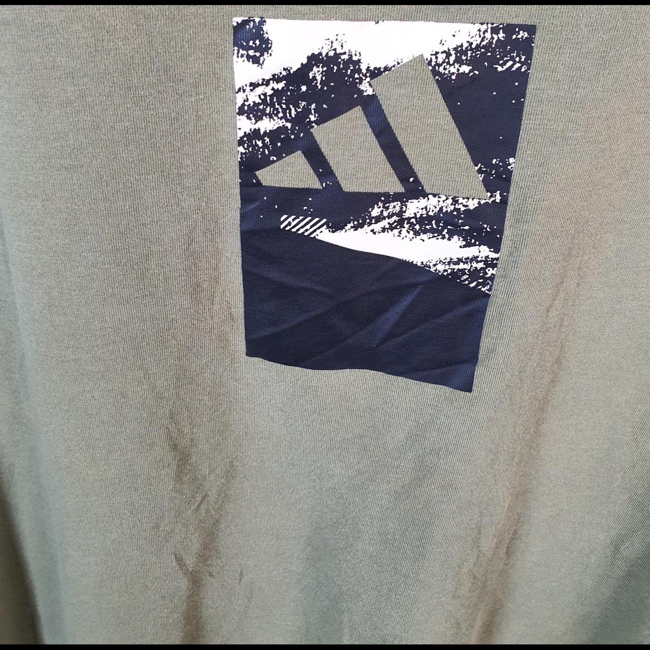 Vintage Adidas Spellout Graphic Retro T Shirt Men’s Large Green Three Stripes Logo