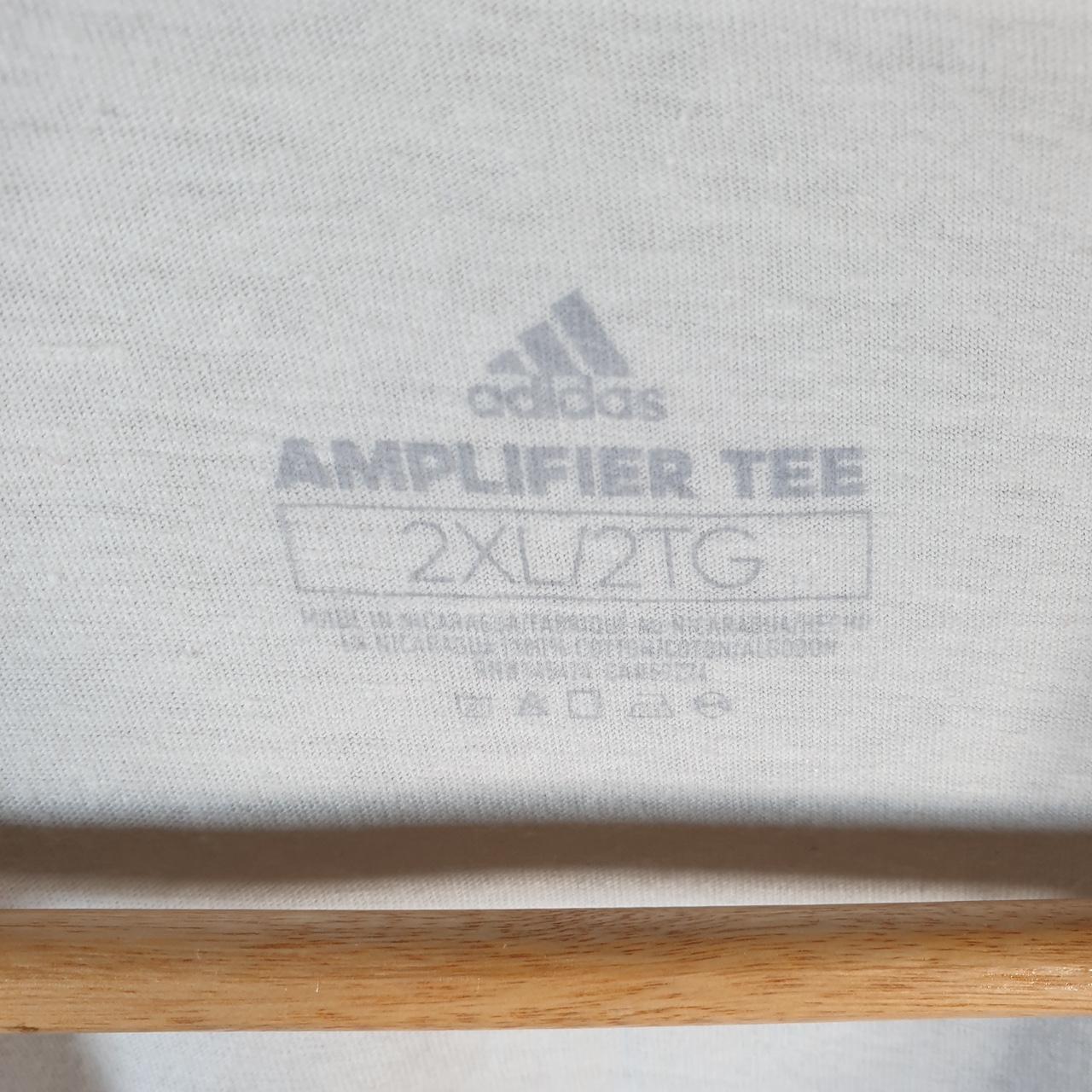 Vintage Adidas Amplifier T Shirt Shirt Men’s 2XL White Three Stripes Logo Athletic C9904