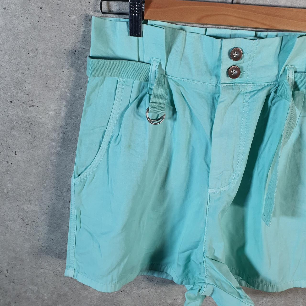 Vintage Guess Chino Shorts Jorts Cargo Womens W28 Blue Baggy Cotton A4399