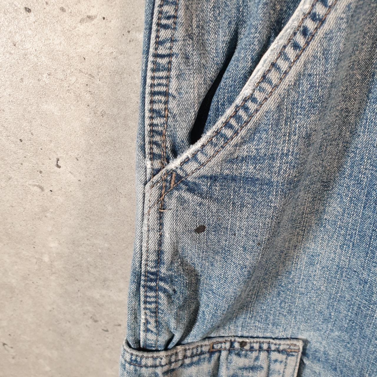 Vintage Wrangler Denim Shorts Jorts Cargo Men’s W33 Blue Baggy Cotton