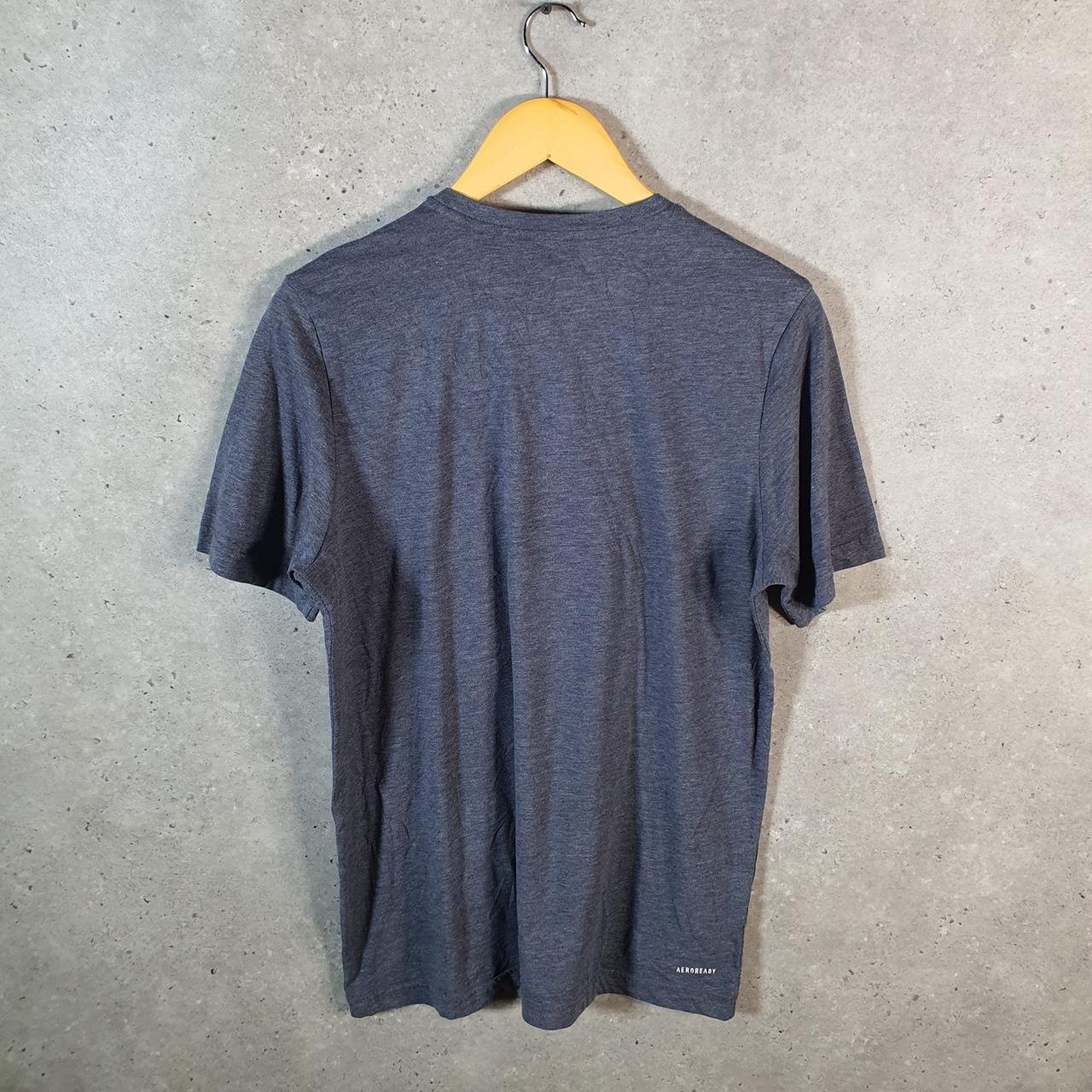 Vintage Adidas Primegreen Aeroready T Shirt Shirt Men’s Medium Grey Three Stripes Logo Athletic