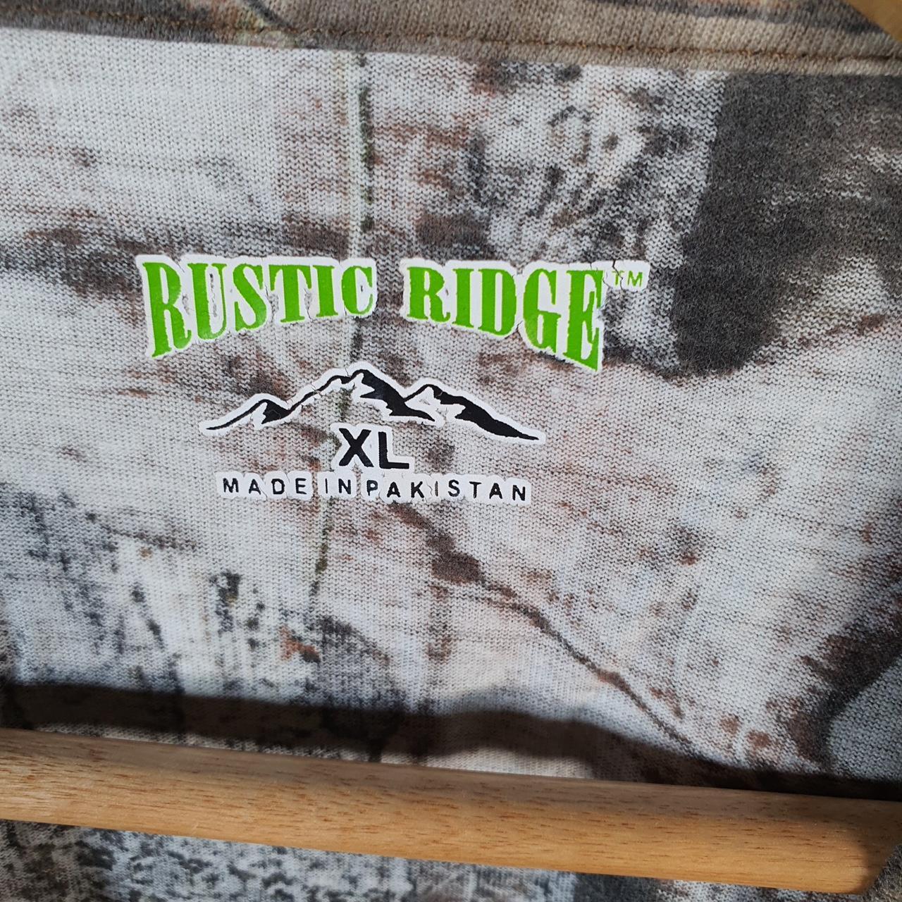 Vintage Rustic Ridge RealTree Camoflauge T Shirt Men’s XL Green Camo Short Sleeve