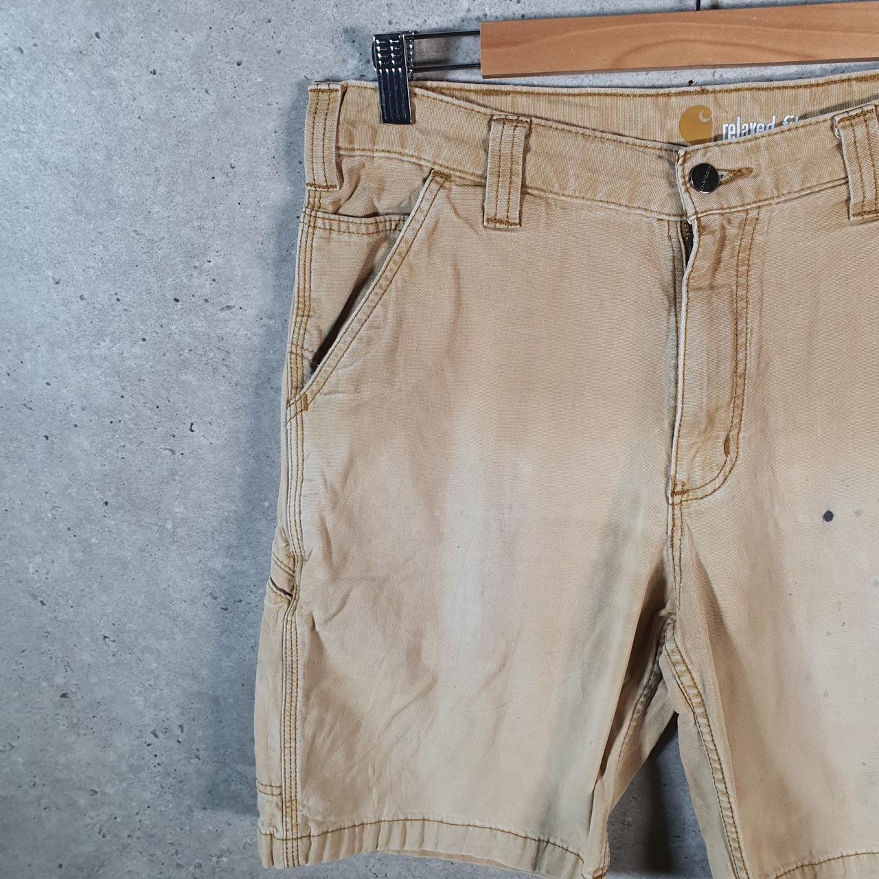Vintage Carhartt Baggy Carpenter Shorts Jorts Cargo Men’s W33 Brown Relaxed Fit Workwear A4858