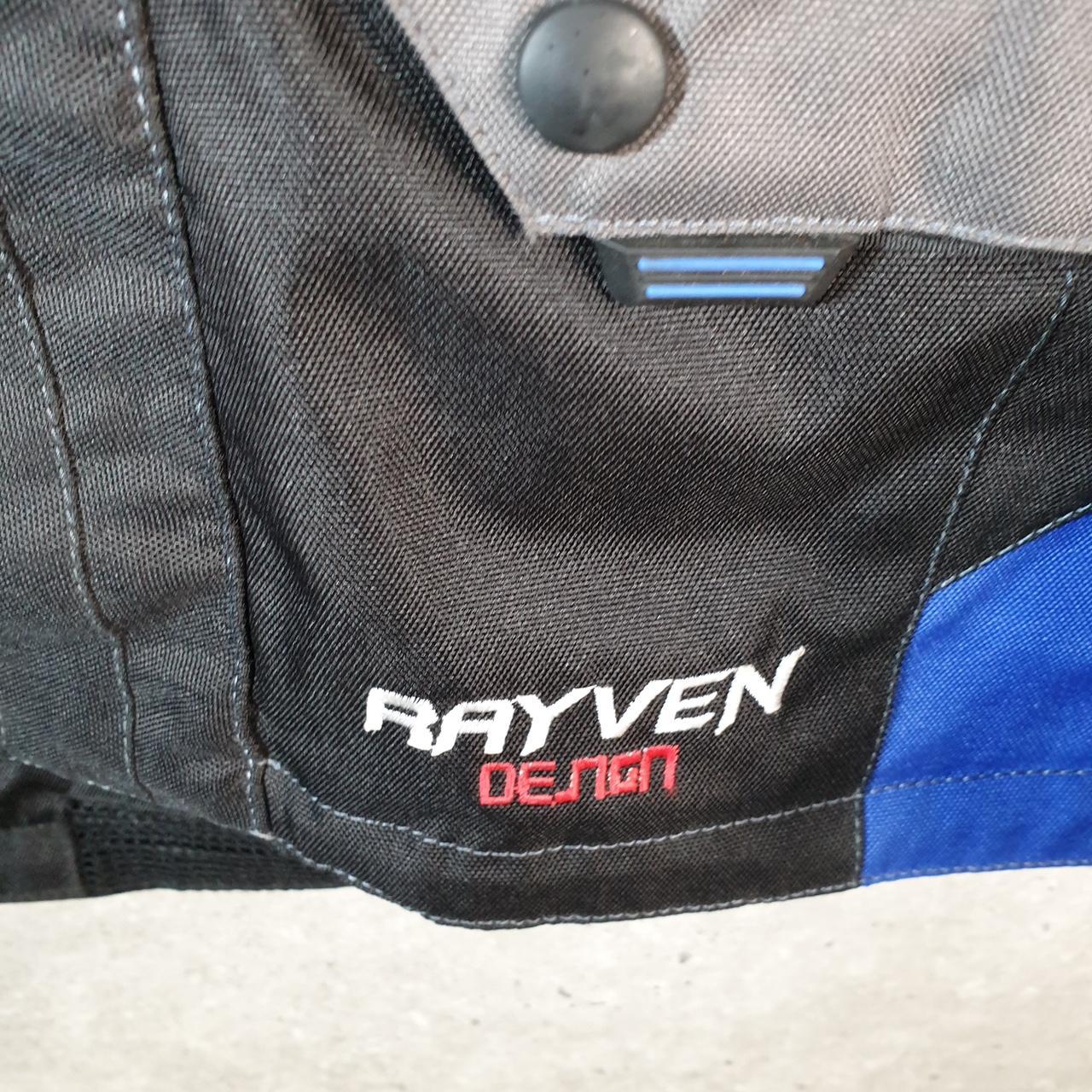 Vintage Rayven Motorcycle Jacket Mens Small Black Armoured Padded Shoulder Elbows