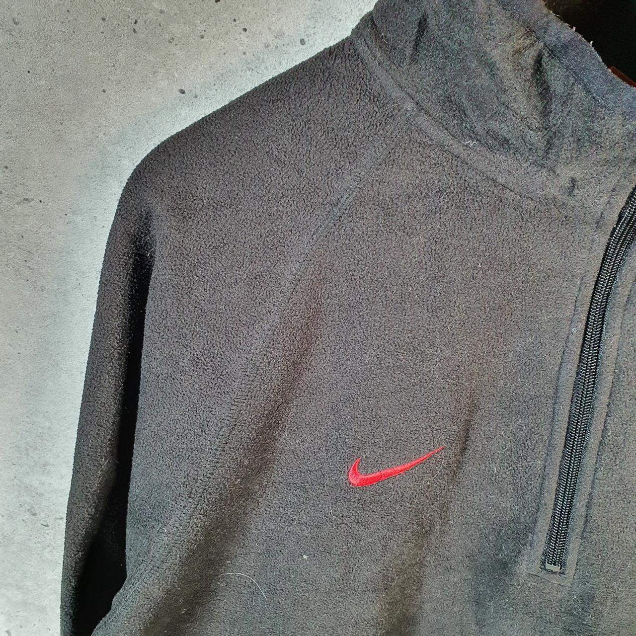 Vintage Nike Bauer Canada Fleece 1/4 Zip Sweatshirt Men’s medium Black Swoosh Pullover
