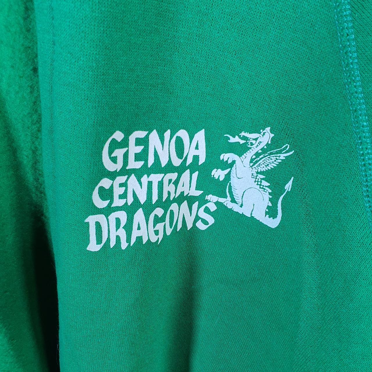 Vintage Lee Midweight Sweatshirt Men’s XL Green USA Genoa Central Dragons Pullover