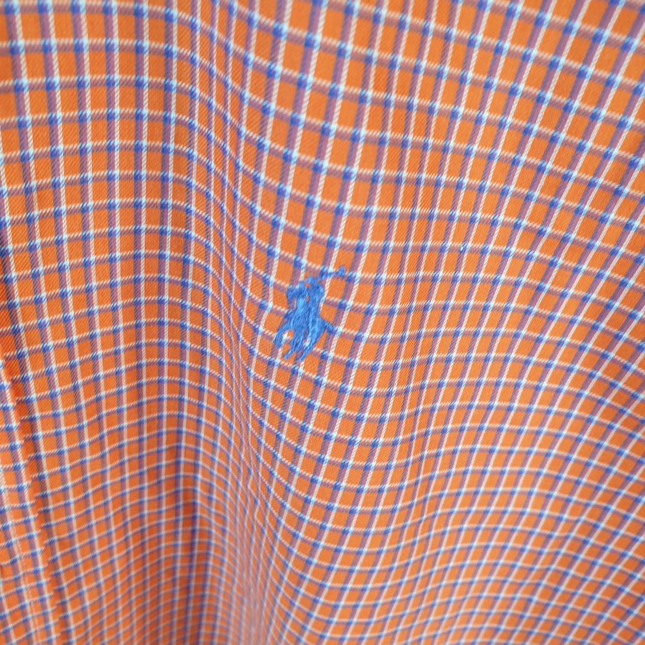 Vintage Ralph Lauren Button Down Shirt Men’s Medium Orange Classic Fit Cotton