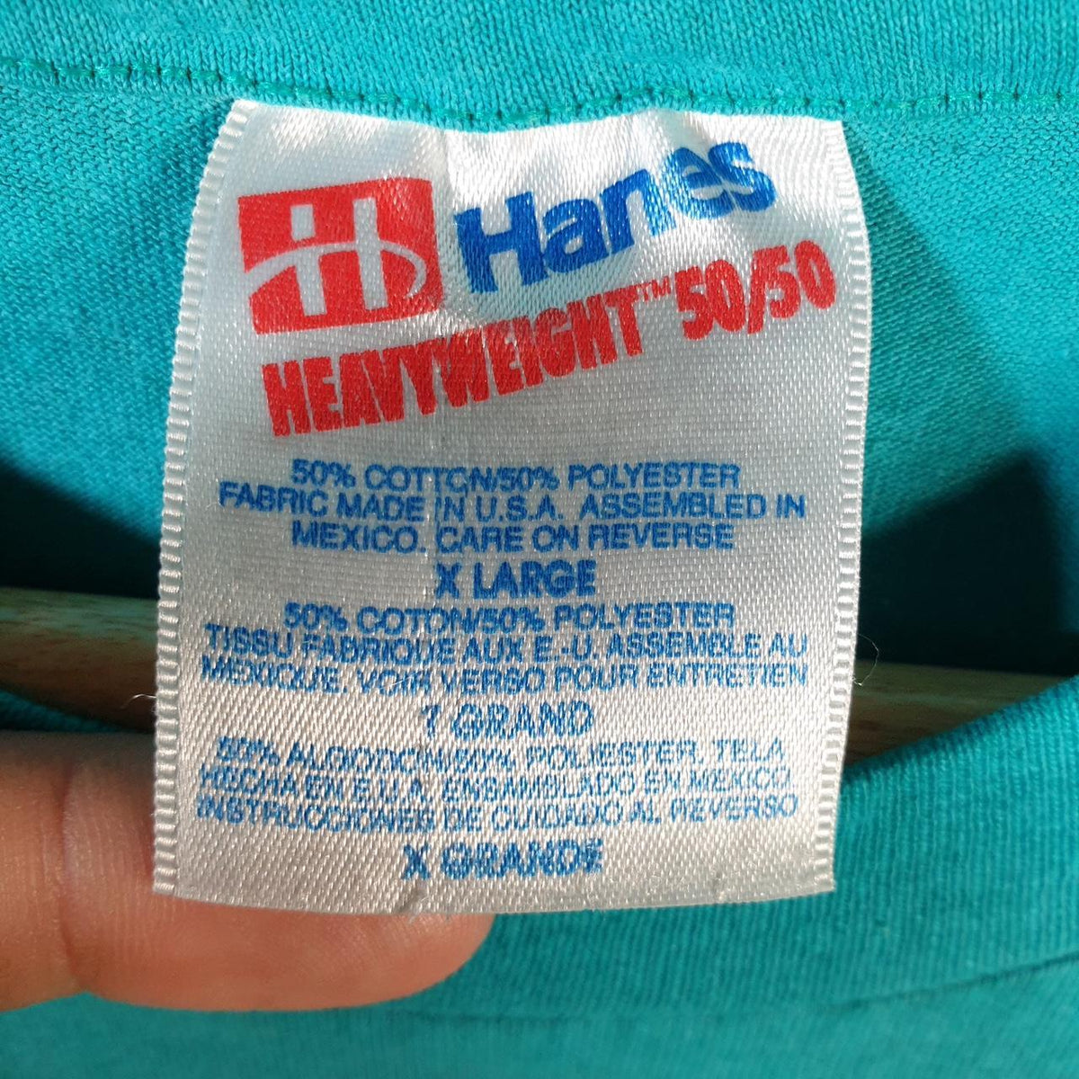 Vintage Hanes Myrtle Beach Seashell StarFish USA Single Stitch T Shirt Men’s XL Blue C8948