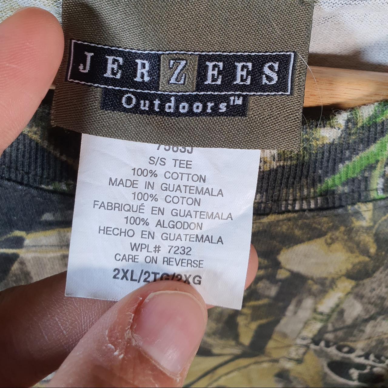 Vintage Jerzees Outdoors RealTree Camoflauge T Shirt Mens 2XL Camo Short Sleeve