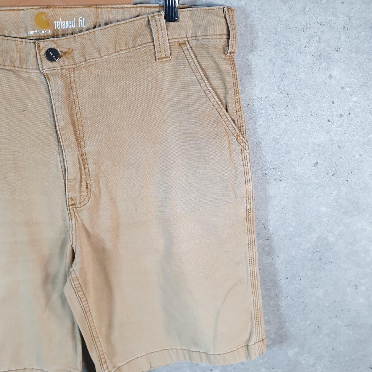 Vintage Carhartt Baggy Carpenter Shorts Jorts Cargo Men’s W38 Brown Relaxed Fit Workwear