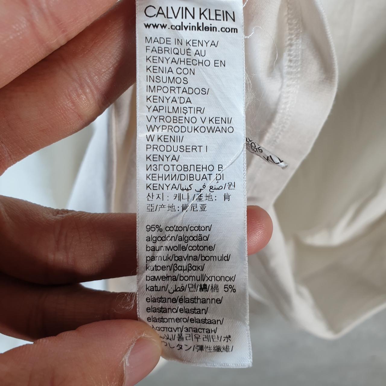 Vintage Calvin Klein Spellout Blank T Shirt Men’s Medium White Casual Sports