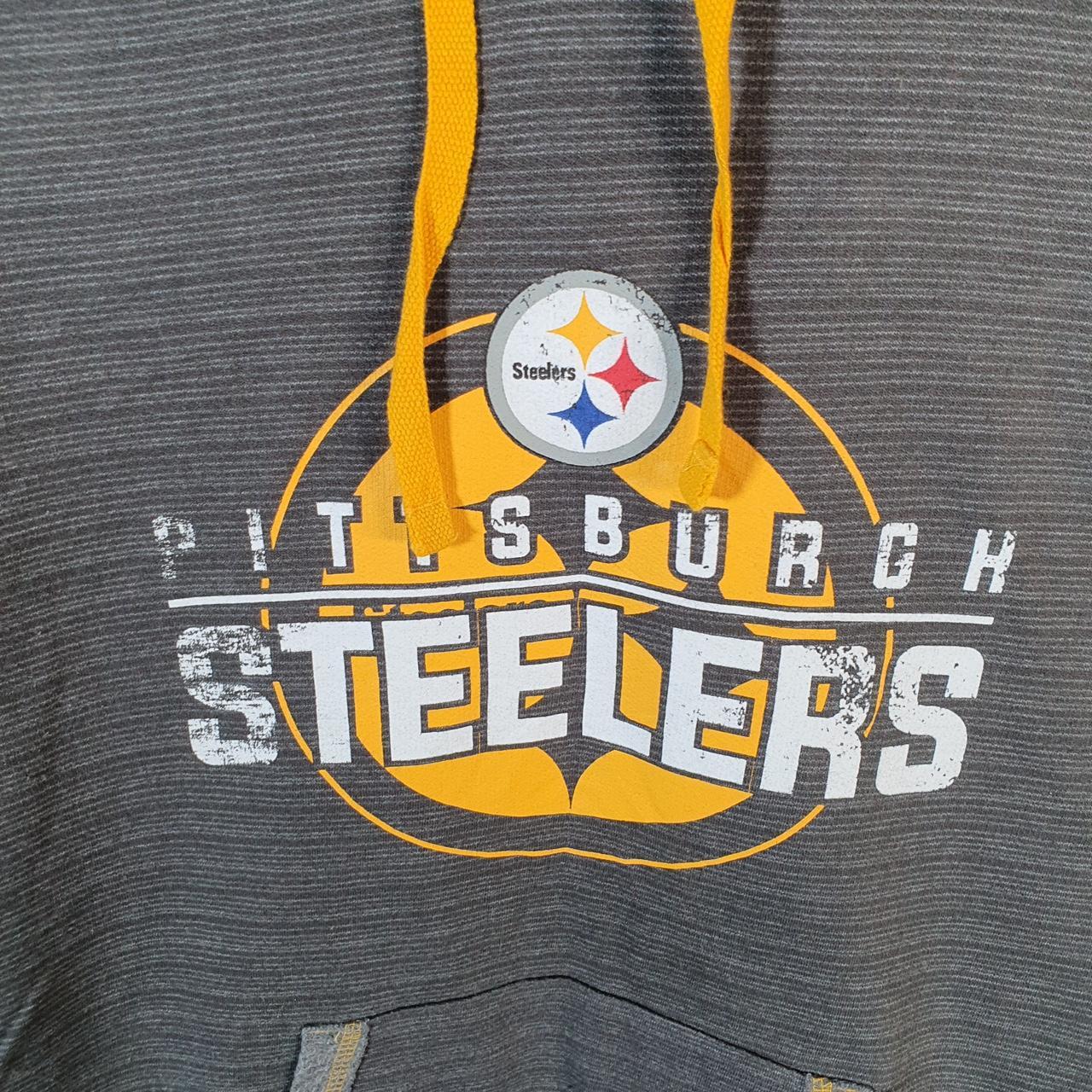 Vintage NFL Pittsburgh Steelers Hoodie Womens Small Grey Pullover USA Pro Sport