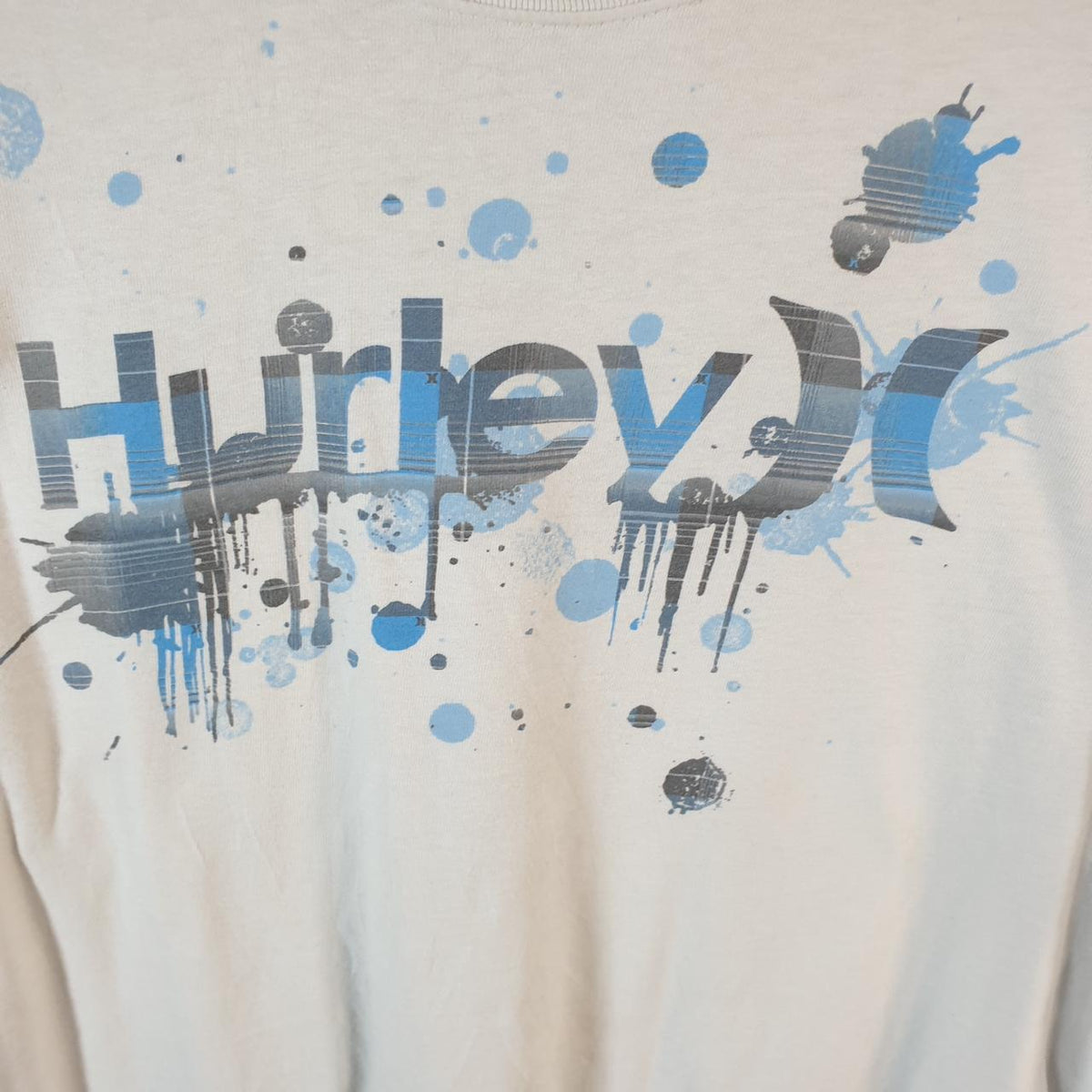 Vintage Hurley Graphic T Shirt Men’s White Large Casual Sports Logo Athletic