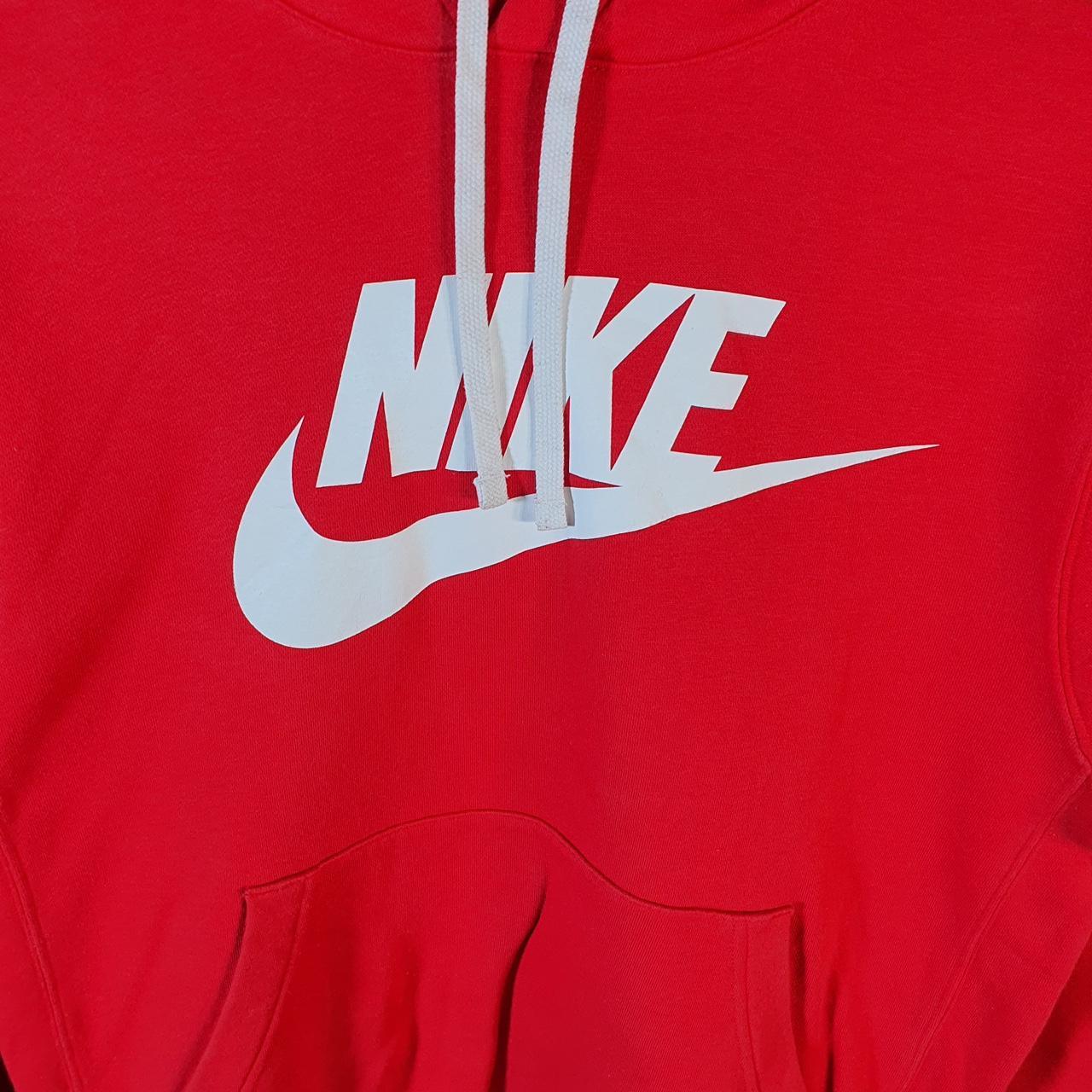Vintage Nike Club Hoodie Men’s Small Red Swoosh Y2K Pullover
