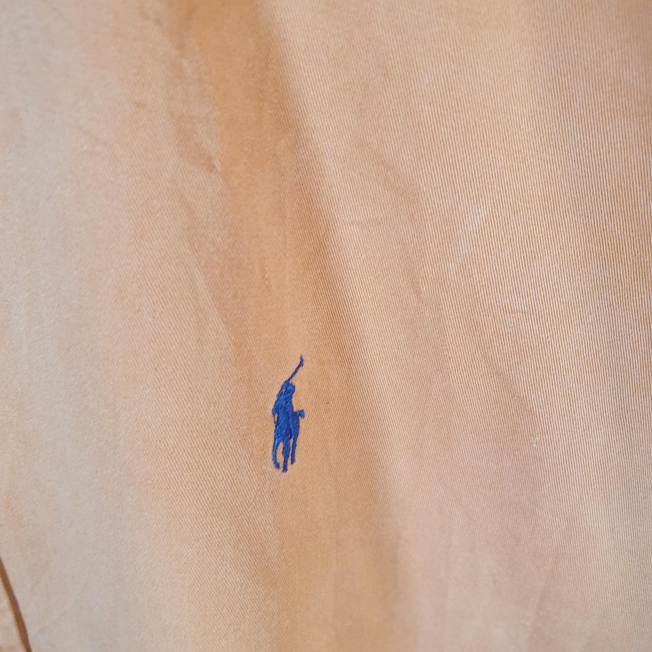 Vintage Ralph Lauren Button Down Shirt Men’s Large Orange Blake Fit Cotton Pony