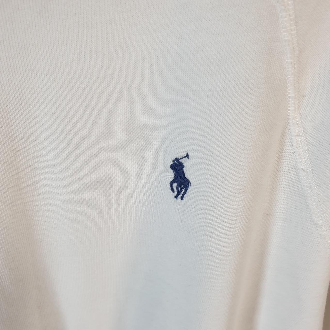 Vintage Ralph Lauren Polo Sweatshirt Men’s Large White Cotton Pullover Pony