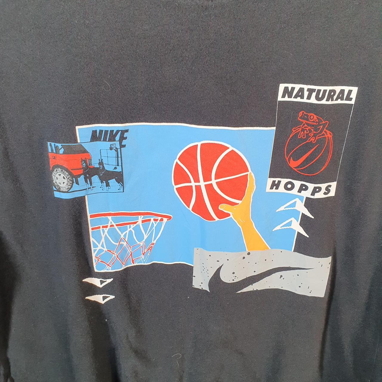 Vintage Nike Basketball Hoops T Shirt Men’s Medium Black Logo Swoosh Athletic