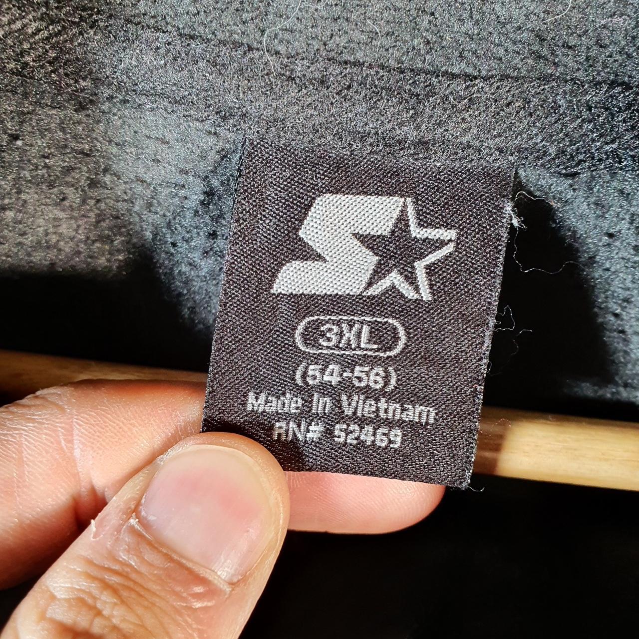 Vintage Starter Fleece Sweatshirt Jacket Mens 3XL Black Full Zip Embroidered Logo