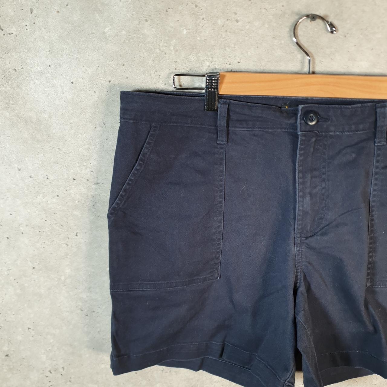 Vintage Lee Baggy Shorts Jorts Cargo Womens W36 Navy Blue Relaxed Cargo