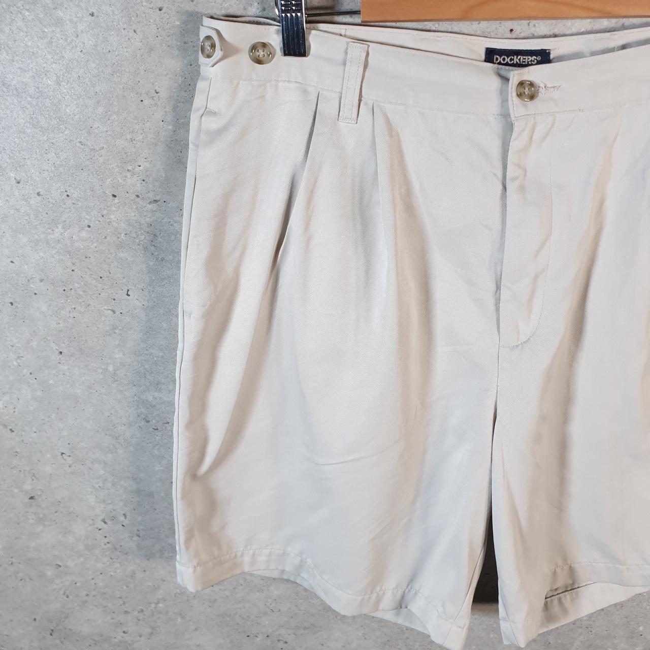Vintage Dockers Shorts Jorts Cargo Men’s W36 Cream Baggy Cotton