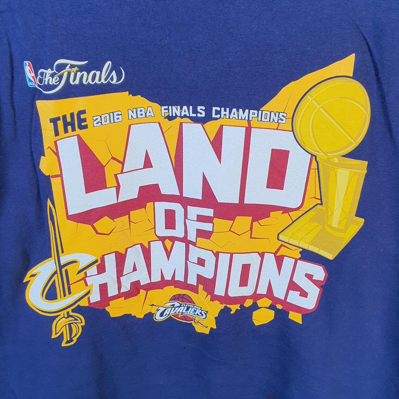 Vintage NBA 2016 Cleveland Cavaliers T Shirt Men’s Medium Navy Blue Logo Athletic
