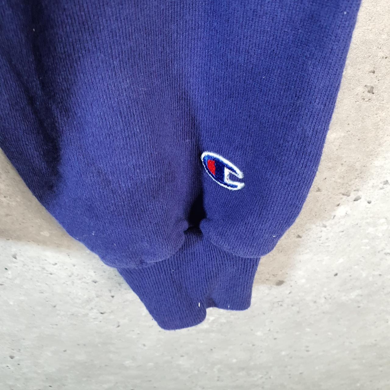 Vintage Champion Sweatshirt Men’s Medium Navy Blue USA Pullover Spellout Logo