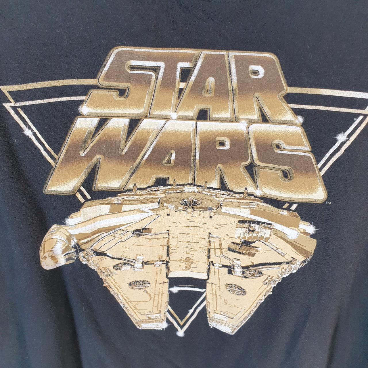 Vintage Star Wars Movie T Shirt Shirt Men’s 2XL Black Logo Graphic Spellout