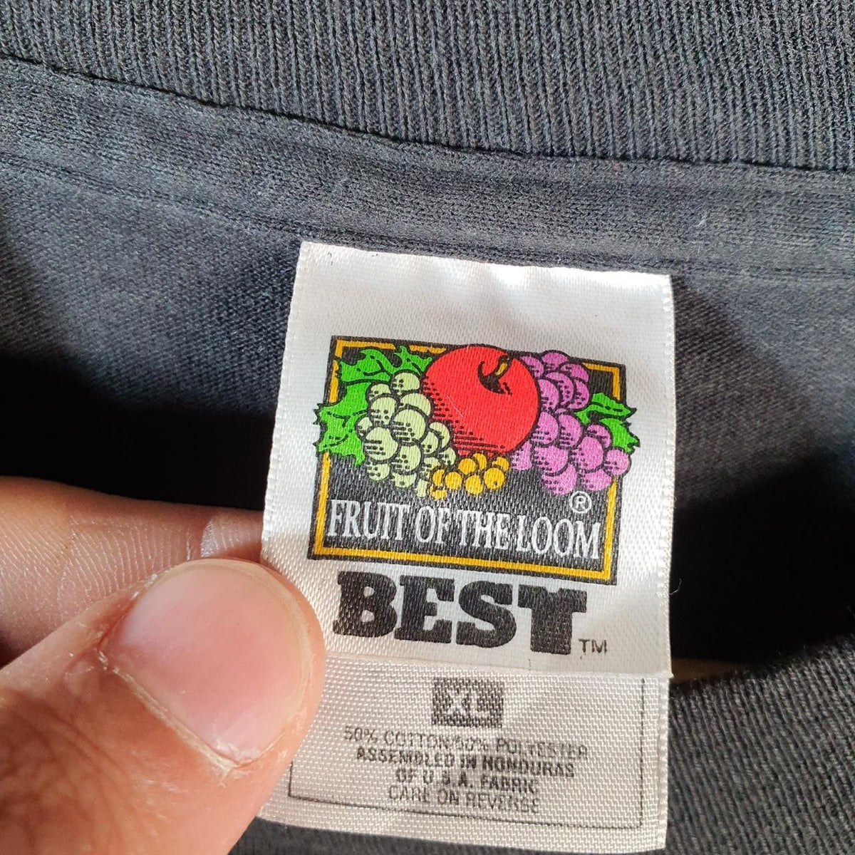 Vintage Fruit of the Loom Garland Softball 90s USA Single Stitch T Shirt Men’s XL Black C9652