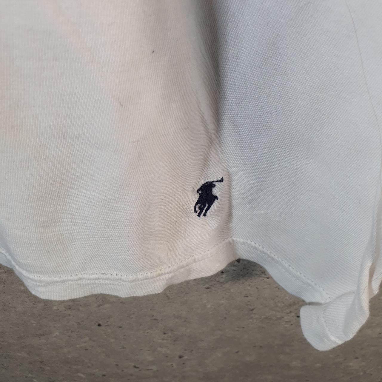 Vintage Ralph Lauren Polo USA T Shirt Men’s Large White Embroidered Classic Fit Pony