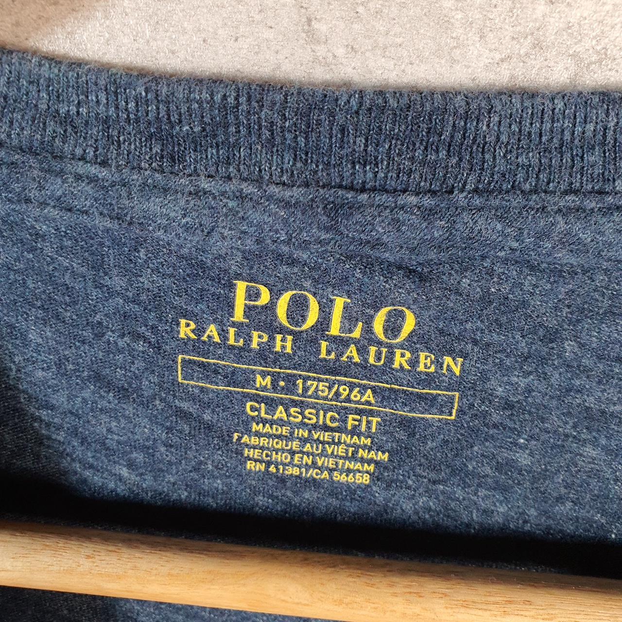 Vintage Ralph Lauren Polo Sport T Shirt Men’s Medium Blue  Classic Fit Embroidered Pony C8709