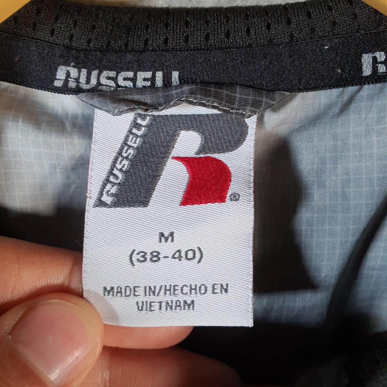 Vintage Russell Athletic Windbreaker Track Jacket Mens Medium Grey Athletic Full Zip